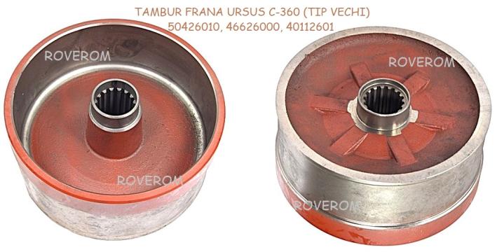 Tambur frana Ursus C-360, C-4011, Zetor 4011, 4511 (vechi)
