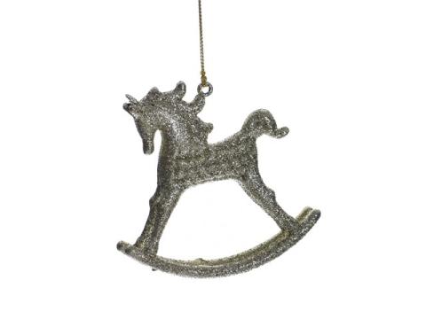 Figurina Balansoar calut ceramic auriu 10x10cm