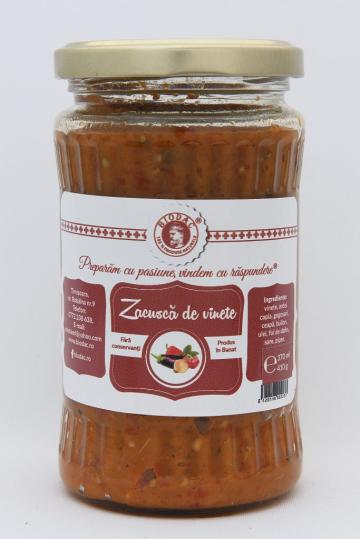 Zacusca de vinete preparata traditional