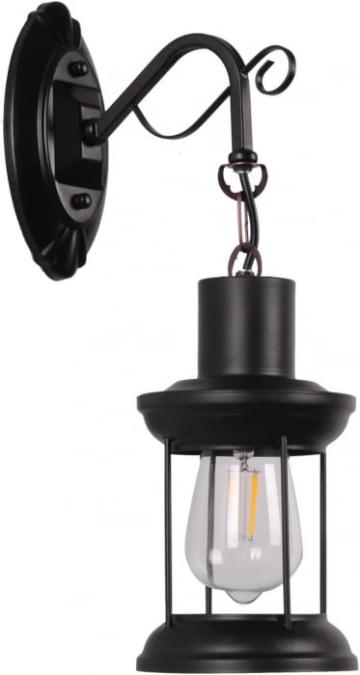 Lampa de perete din metal in stil retro, 60W, soclu E27