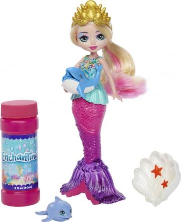 Papusa sirena 18 cm cu bule de sapun