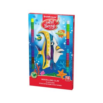 Plastilina ArtBerry cu Aloe Vera, 18 culori + cutit modelaj de la Sanito Distribution Srl