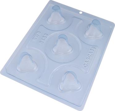 Forma ciocolata Cupe Mousse, 3 parti, 5 cavitati, 43x30mm