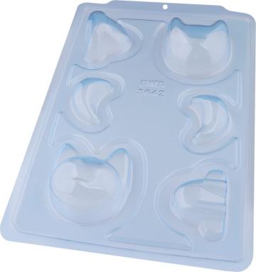 Forma ciocolata Vulpe 3D, 6 cavitati, 3 parti, 135 g de la Hermes Natural Products Srl