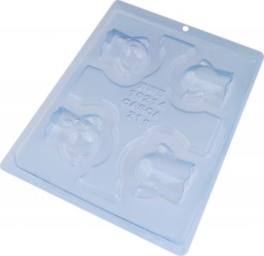 Forma de ciocolata Fantome, 3 parti, 4 cavitati, 55x48x34mm de la Hermes Natural Products Srl