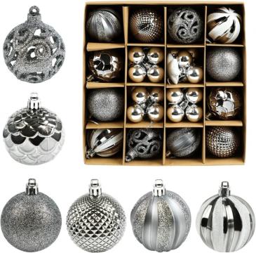 Globuri decorare pom sarbatori - set 42 bucati de la Molifag Srl