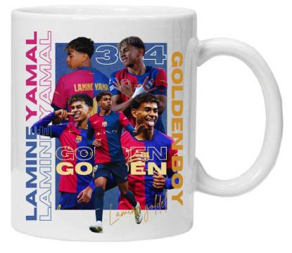 Cana personalizata cu imprimeu Lamine Yamal - Golden Boy