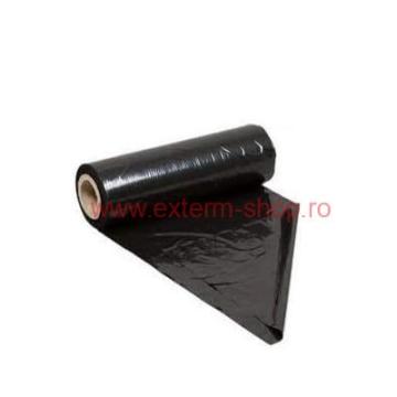 Folie mulcire 0.015mm neagra L0.80m 400mp/rola de la Exterm Rom Trading Srl