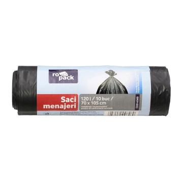 Saci menajeri, 120 litri, 70 x 105 cm, 10 bucati/rola