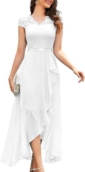 Rochie de seara lunga peste genunchi din dantela de la Molifag Srl
