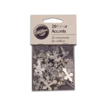 Set ornamente, cruce argintii, 20 buc. - Wilton