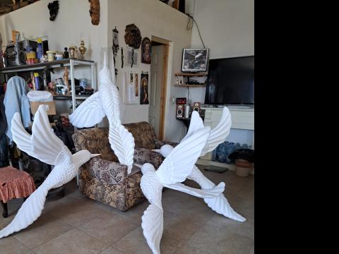 Sculptura in polistiren - Colibri