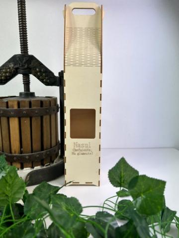 Cutie cadou pentru butelie de vin din placaj de plop 8 8 42