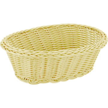 Cos servire paine oval Raki 21x16x7cm, crem