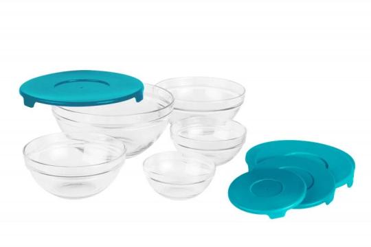 Set 5 boluri de sticla cu capac Vanora Home de la Eve Nasia S.r.l