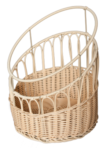 Cos rotund baghete, paine 33xh21,5xH39cm, Raki crem de la Kalina Textile SRL