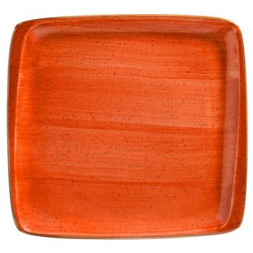 Farfurie patrata Bonna Terracota din portelan 15x14cm