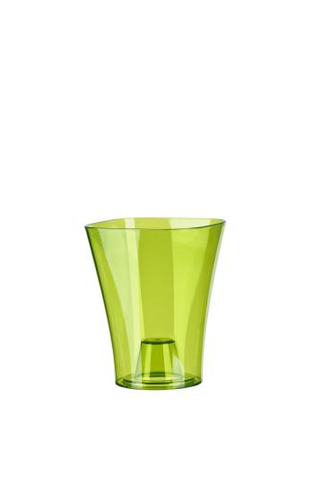 Ghiveci orhidee PS plastic, verde transparent, 12x16,5cm