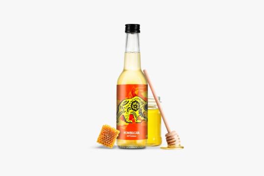 Bautura Kombucha cu miere - 330 ml