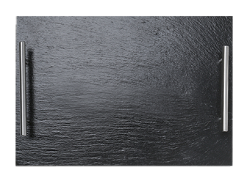 Platou din ardezie cu manere inox Raki 35x25xh0,5cm de la Kalina Textile SRL