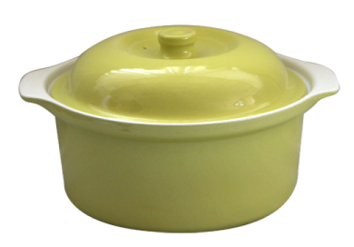 Oala ceramica cu capac Cerutil 16x7cm 0,75l verde de la Kalina Textile SRL
