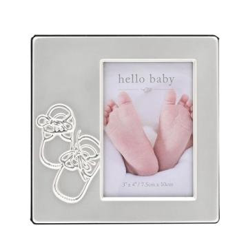 Rama foto argintata Hello Baby - botosei de la Krbaby.ro - Cadouri Bebelusi