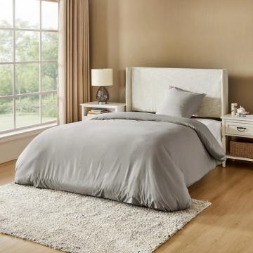 Lenjerie de pat cu uscare rapida 135x200 gri 4 piese -2 huse