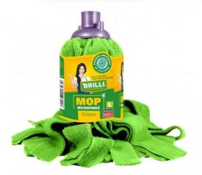 Rezerva mop microfibra L verde Brilli