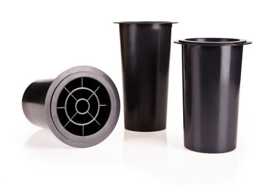 Vas plastic WF2-9W pentru flori, 11,4x18,5cm, negru
