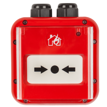 Buton de incendiu conventional de exterior, capac protectie