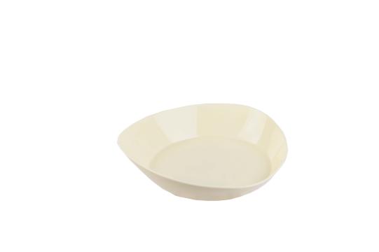 Suport ghiveci Triangle plastic, 18x3,5cm, crem