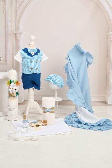 Set Hugo dungi cu pantaloni albastru + Trusou + Lumanare