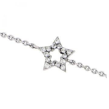 Bratara din aur alb de 18K cu diamante de 0.06 carate