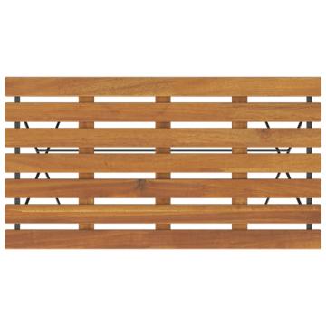 Set de bistro pliabil, 7 piese, lemn masiv de acacia