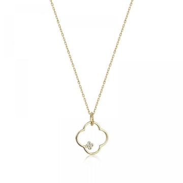 Colier din aur galben de 14k cu zirconia