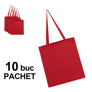 Sacosa bumbac toarta lunga, LH rosu de la Best Media Style Srl