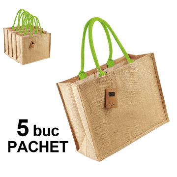 Sacosa iuta, clasic - toarta verde, 5 bucati de la Best Media Style Srl
