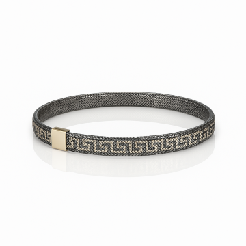 Bratara Versace elastica din aur galben si negru 14 kt de la Sandra Ferretti Srl
