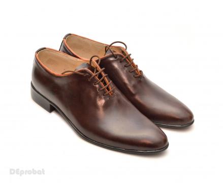 Pantofi barbati piele naturala maro casual-eleganti P65M de la Deprobat.ro