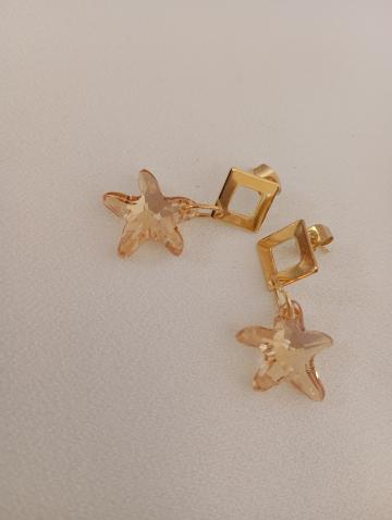 Cercei swarovski steluta de mare 16 mm