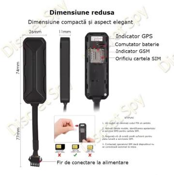GPS Tracker auto-moto MiCodus MV208 - 9-90V de la Discret Spy S.r.l.