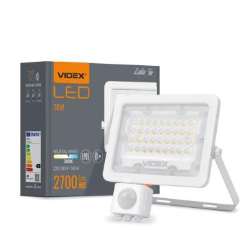 Proiector LED Videx-Flood-LED-PIR-Luca-30W-NW de la Casa Cu Bec Srl