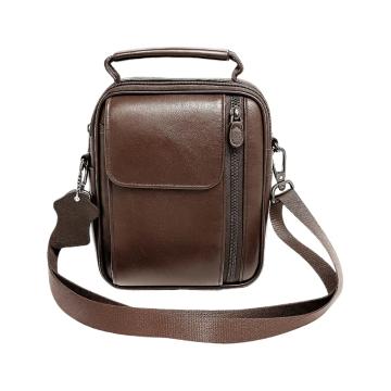 Borseta din piele naturala maro, cu suport telefon de la Magrot Style Srl