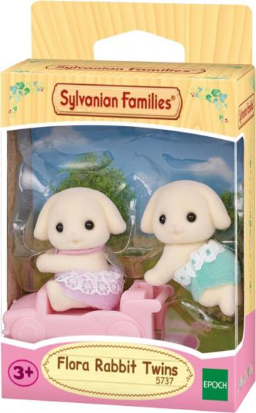 Figurine jucarie Sylvanian Families - Gemenii Iepurasi Flora de la Montana Imobiliare Srl