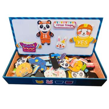 Puzzle magnetic, imbraca familia de animale, 52 de piese de la Saralma Shop Srl