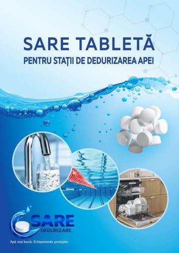 Tablete profesionale de sare pentru dedurizare ape de la Cosmoplast One Srl