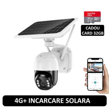 Camera de supraveghere PTZ inteligenta cu panou solar