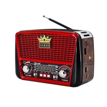 Radio retro portabil cu incarcare solara si acumulator