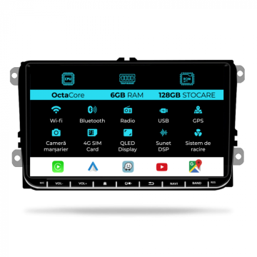 Navigatie dedicata Volkswagen, 9Inch, 6Gb Ram, 128Gb stocare de la Nav Store