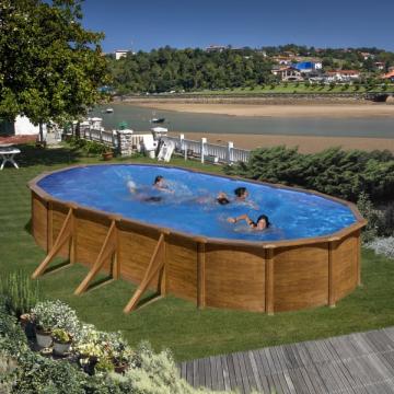 Set piscina prefabricata Gre ovala cu pereti metalici
